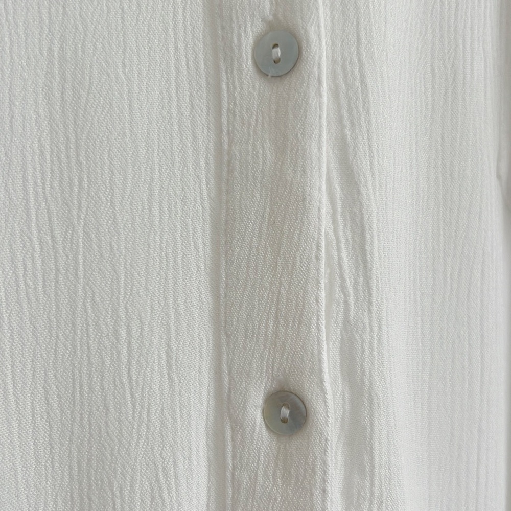 Elan Long Sleeve Shirtdress Coverup Belted White NWOT - Picture 8 of 14